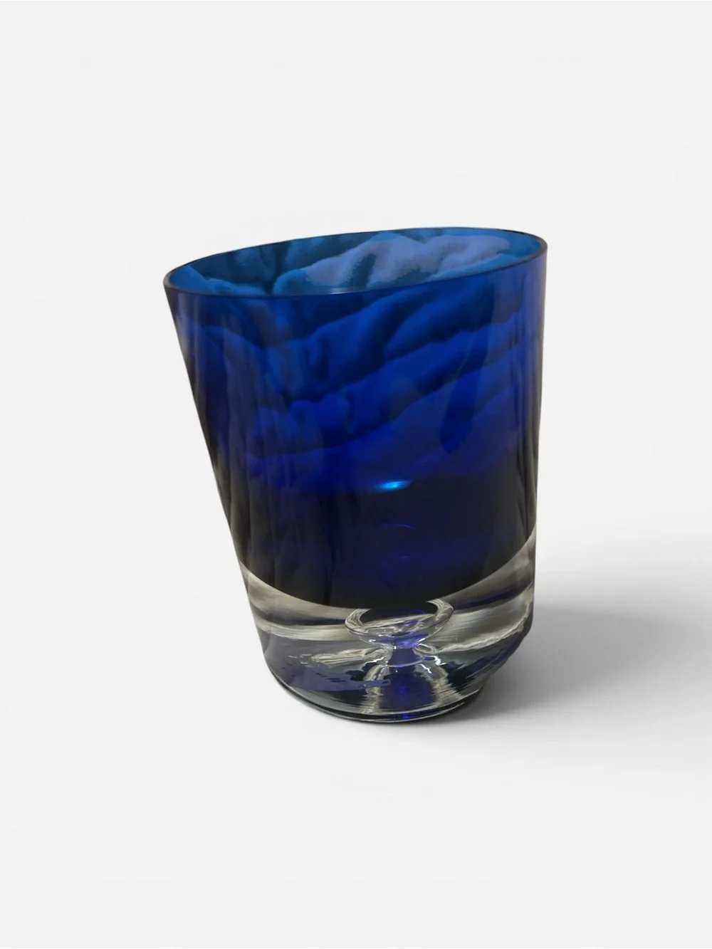 Cobalt Blue Glass Tumbler - Set of 4